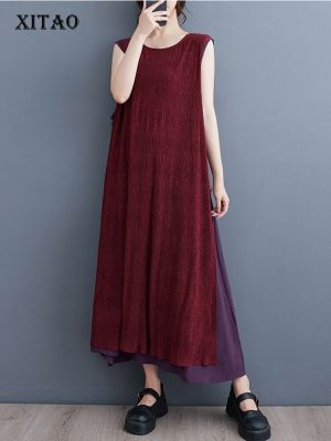 XITAO Dress Casual Fashion Sleeveless Women Temperament Dress
