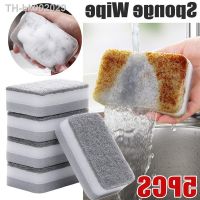 ₪ﺴ 1/5pcs Pot Washing Sponges Double-sided Scouring Pad Cleaning Household Dish Wipe Auto Sponge Washing Cloth Kitchen Gadgets