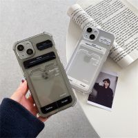 BGF เคสโปร่งใสกระเป๋าเก็บบัตรแอร์ดรอปน่ารักสำหรับ iPhone 13 11 X XR 7 8 Plus ฝาหลังนิ่มใส