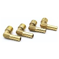 Quick Coupling For Hose Brass Barb Fitting Elbow 6 8 10 12 16mm To 1/4 1/8 1/2 3/8 BSP Male Thread Connector Joint Adapter Gold