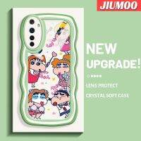 เคส JIUMOO สำหรับ Realme 6 6S Narzo เคสลายการ์ตูนเครยอนชินจังแสนซนดีไซน์ใหม่ขอบคลื่นคอลอร์เคสมือถือกันกระแทกแบบใสนิ่มเคสโปร่งใสลายกล้องถ่ายรูปที่สร้างสรรค์ซิลิกาเจลฝาครอบป้องกัน