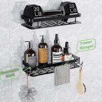 ۞✉✇ Bathroom Shower Caddy Self-Adhesive Storage Rack Waterproof Shelves With Suction Cup Brackets For Rest Room Kitchen