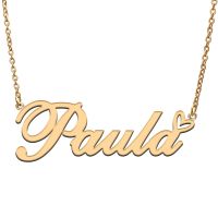 Love Heart Paula Name Necklace for Women Stainless Steel Gold amp; Silver Nameplate Pendant Femme Mother Child Girls Gift