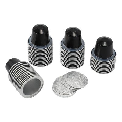 50Sets Refillable Coffee Capsules Cup Disposable Coffee Capsules Packaging Cafe Supplies for Black