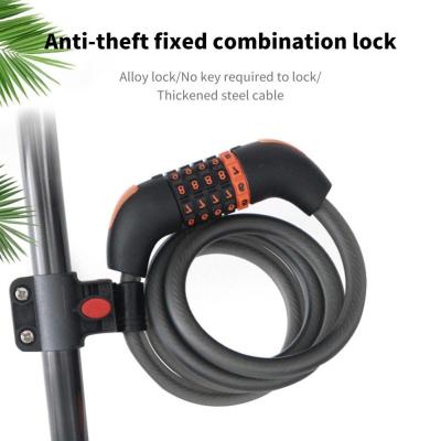Bold Bicycle Lock Five Digit Password Anti-Theft Anti Corrosion Bike Combination Lock for Cycling Locks