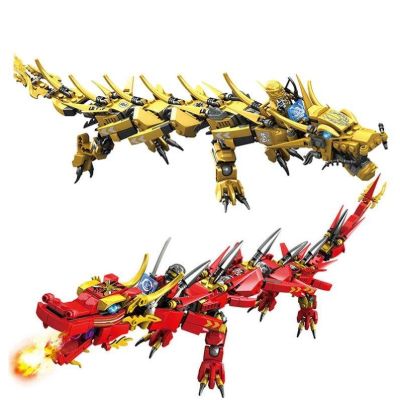 Lego Building Blocks Phantom Ninja Dragon Dragon Figure Childrens Puzzle Assembled Toy Boy Domestic Birthday Gift 【AUG】