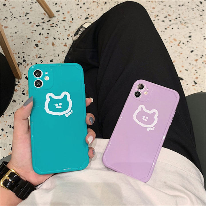 cartoon-animal-cute-bear-dog-swan-phone-case-for-iphone-11-12-mini-pro-x-xr-xs-max-7-8-plus-se-2020-glossy-soft-tpu-back-cover