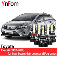 YNFOM LED headlights kit for Toyota Avensis T22 T25 T27 Verso M2 Ipsum 1997-2018 Low beam,High beam,fog lamp,car accessories