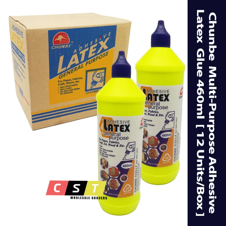 Chunbe MultiPurpose Adhesive Latex Glue 460ml [12 Units/Box] Lazada