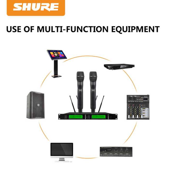 shure-ไมโครโฟนไร้สาย-ugx23-2600-700mhz-uhf-400m-รับจากระยะไกลอุปกรณ์ร้องเพลงที่บ้าน-ktv-show-micsไมโครโฟนมือถือ