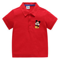 Mickeys เสื้อยืดเด็กหญิงเด็กชายลายการ์ตูนสำหรับเด็ก,เสื้อยืดสำหรับเด็กคอปก2023สไตล์เกาหลีแบบใหม่เสื้อโปโลแขนสั้นผ้าฝ้าย0000