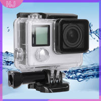 【HJ】 สำหรับ GoPro ฮีโร่ 4 กรณีที่อยู่อาศัยกันน้ำดำน้ำฝาครอบป้องกันใต้น้ำ