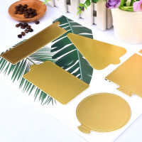 100Pcs Cake Boards Golden Paper Cupcake Dessert Displays Tray Disposable Mousse Cardboard