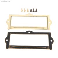 2pcs 90x42mm Label Pull Frame Handle Antique Bronze/Gold File Name Card Holder For Furniture Cabinet Drawer Box Case Bin