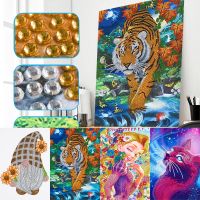 5D DIY Diamond Painting Special Shaped Drill Tiger Text Cat Cross Stitch Rhinestones Diamond Embroidery Home Decoration Gifts