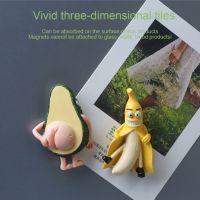 ♟✗❦ Cute Refrigerator Magnets Fruit Banana and Avocado Funny Magnets for Fridge Whiteboards Home Decoration