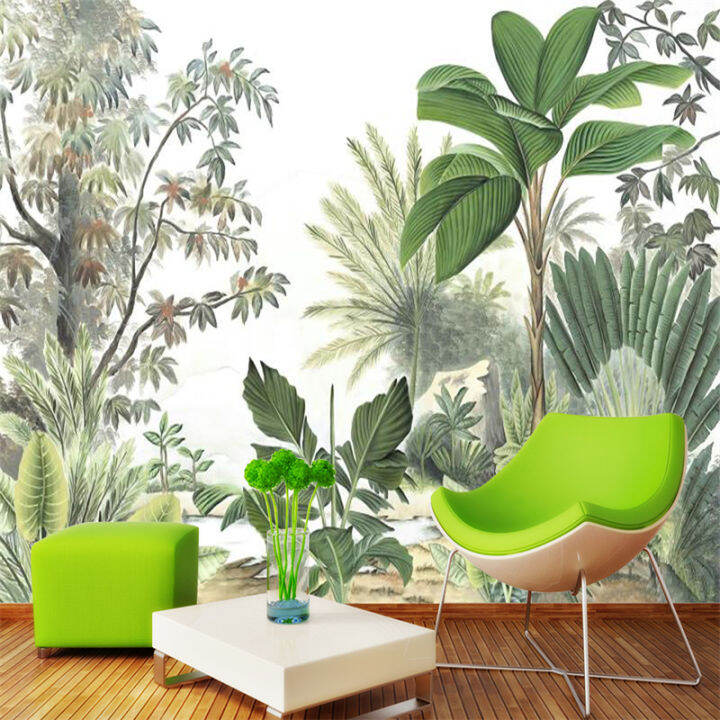 Custom 3D Plant Leaves Mura Home Decor Wall Paper Study Living Room