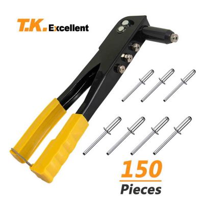 {Haotao Hardware} Heavy Duty Riveter SetPop Rivetand 150Pcs Blind Rivets Assortment Kit Hand เครื่องมือ Rivet Nut Tool