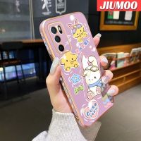 JIUMOO เคสสำหรับ OPPO A16 A16s A54s การ์ตูนกระต่ายน่ารักแฟชันสุดสร้างสรรค์เคสโทรศัพท์ชุบหรูหราลายดีไซน์ใหม่ขอบกันกระแทกคลุมทั้งหมดเคสนิ่มป้องกันเลนส์กล้อง