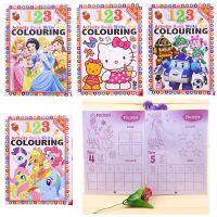 Kids Early Learning Education Toys Digital Writing and Coloring Book Cartoon Pony Princess Doodle Drawing Book