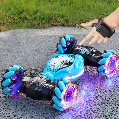 1:16 RC รถ LED Light Gesture Induction Deformation Twist 360 ° หมุนรถปีนเขารีโมทคอนลรถของเล่นเด็กของขวัญ