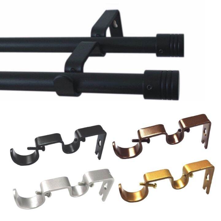 Curtain Rod Brackets Attach Window Frame Original Drill Curtain Rod