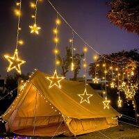 350cm Camping Atmosphere Led Light Strips Mood Outdoor MulColor USB Solar Charge 138led Waterproof Remote Tent Awning Decoration