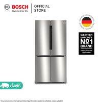 Bosch ตู้เย็นเฟรนช์ดอร์ มีช่องแช่แข็งด้านล่าง ขนาด 20.9Q ซีรีส์ 6 สีสแตนเลส รุ่น KFN96APEAG