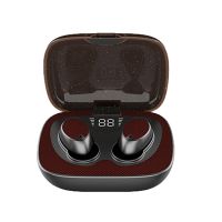 ES02 TWS Waterproof Earphone Mini Bluetooth 5.0 Earphones True Wireless Headsets Press Earbuds for IOS/Android Phone LED Display