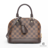 NEW LOUIS VUITTON ALMA BB BROWN DAMIER EBENE CANVAS GHW MICROHIP