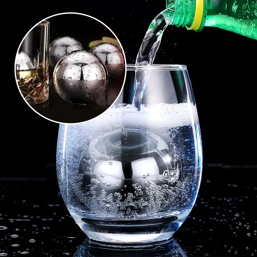  Whiskey Ball - Reusable Stainless Steel Ice Sphere