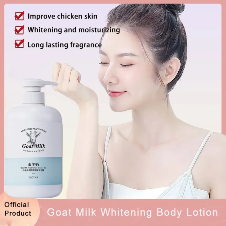 500ml Goat Milk Body Whitening shower gel Permanent Amino Acid Shower