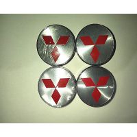 auto parts 4Pcs 60MM Emblem Wheel Center Hub Caps Dust-proof Badge Logo Covers Car Styling Auto Accessories For Mitsubishi