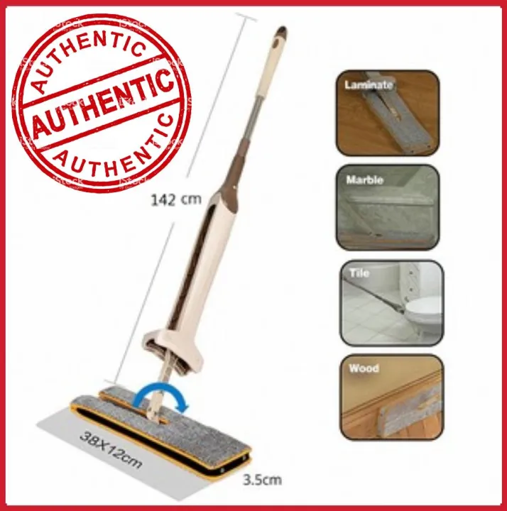 Onith Shop Authentic Double Sided Non Hand Washing Flat Mop 360 Degree Double Sided Non Hand 7002