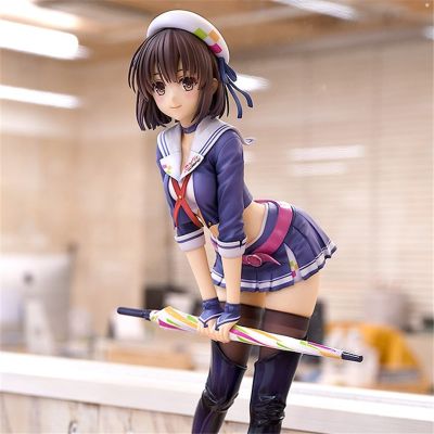 ZZOOI Anime Saekano How to Raise a Boring Girlfriend Figure Racing Girl Megumi Kato Take Umbrella Action Figure Sexy Girls Model Doll