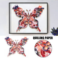 3D Butterfly Flower Quilling Paper Filigree Painting Kit Art Decal Wall Decor Diy Crafts Paper Kits For Home Decor Papelería