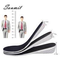 Soumit Memory Foam Height Increase Insoles for Men Women Shoes Insert 2cm 3cm 4cm Heel Lift Elevator Cushion Insole Pads Soles