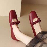 New Womens Flats Bow Elastic Band Mary Janes for Woman Ballet Flats Comfortable Boat Shoes Sweet Zapatos Mujer Black Red 1254N