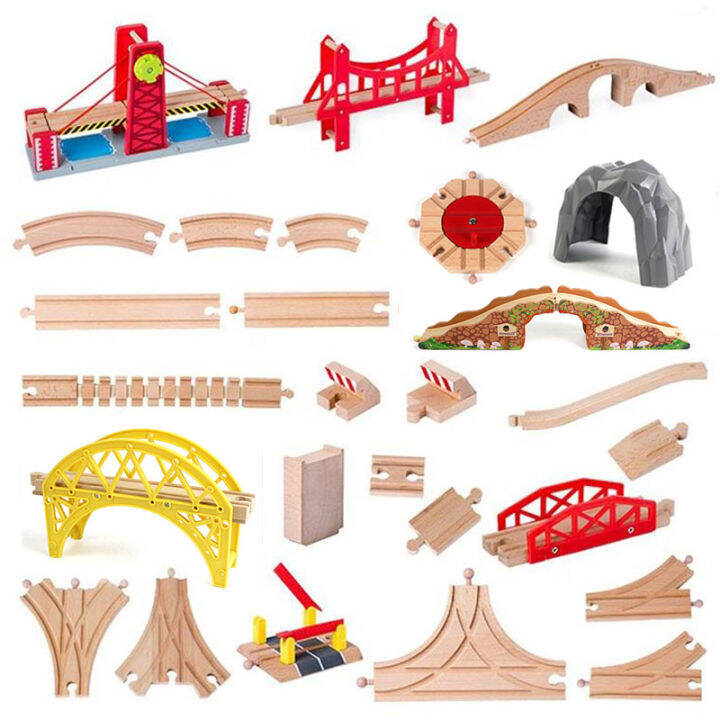 wooden-multi-race-track-toy-railway-accessories-bulk-straight-bridge-train-set-slot-toys-expansion-education-activities-for-kids