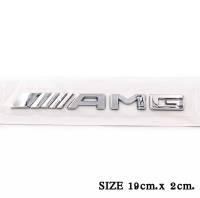 โลโก้ BENZ AMG โลโก้อย่างดี โลโก้ติดรถ โลโก้พลาสติก ABS เบนช์ เอเอ็มจี 19 cm. x 2 cm.