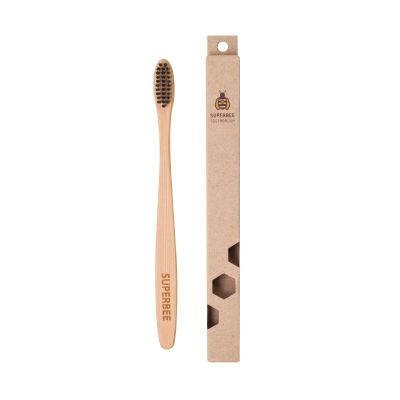SuperBee Bamboo Toothbrush ซูเปอร์บี - แปรงสีฟันไม้ไผ่ (1 ด้าม)