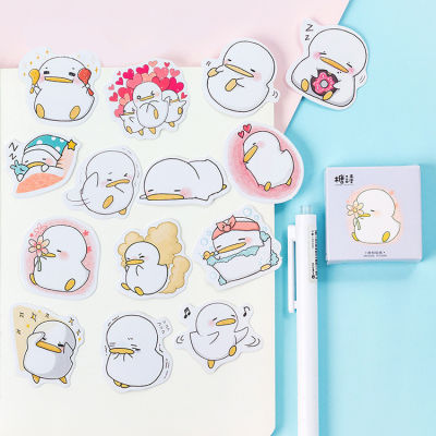 【2023】Mohamm Cute Little Duck Mini Sticker Decoration DIY Scrapbooking Sticker Stationery Kawaii Diary Label Stickers Paper Craft
