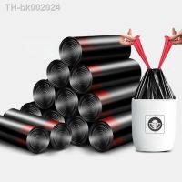 ✼❖ Thickening Rope-drawing Garbage Bag Storage Household Kitchen Thick Black Durable Disposable Rope-wearing Plastic Trash Bags