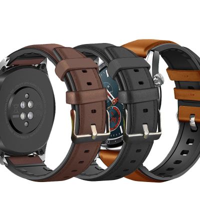 Baru 20Mm 22Mm Coklat Muda Silikon Kulit untuk Jam Tangan Tali Watchband Stainless Steel Buckle Clasp Menonton Aksesoris Tali