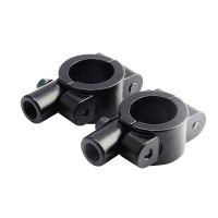 【Clearance Sale】2Pcs Black Universal รถจักรยานยนต์ ที่ยึดกระจกมองข้าง 10mm 7/8 "Aluminium Clamp