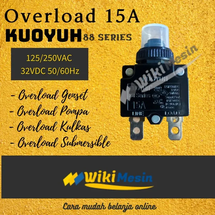 [READY] Overload 15A Kuoyuh 88 Series Thermal Circuit Breaker Overload
