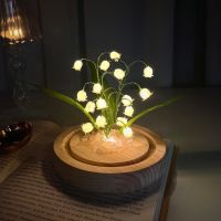 Fashion Bell Orchid Night Light Decoration Rustic Desktop Ambient Light For Bedroom Night Lights