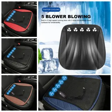 Car Cooling Seat Cover USB Car Cushion with 5 Fans 3 Speeds Car