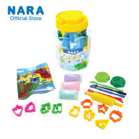 NARA Dough Bottle set แป้งโดว์ไร้สารพิษเเละกลูเต็น สีพาสเทลน่ารัก อุปกรณ์ปั้น + แม่พิมพ์ *สีกล่องไม่สามารถเลือกได้*