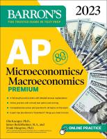 ใหม่หนังสืออังกฤษ AP Microeconomics/Macroeconomics Premium, 2023: 4 Practice Tests Comprehensive Review + Online Practice (Barrons Ap) [Paperback]